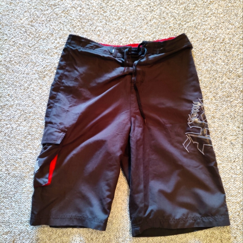 Black and Red Board Shorts. Great for the beach or just to hang.